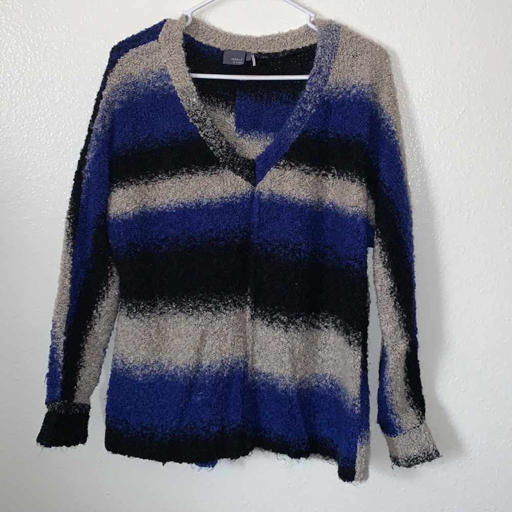 SPARKLE AND FADE WOOL BLEND MULTI-COLOR CHUNKY SWEATER SIZE SMALL